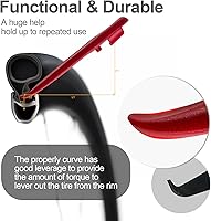 Vista 5 de Palancas de neumáticos de bicicleta ultra fuertes, 2 juegos de reparación de neumáticos de bicicleta, juego de cucharas de plástico resistente