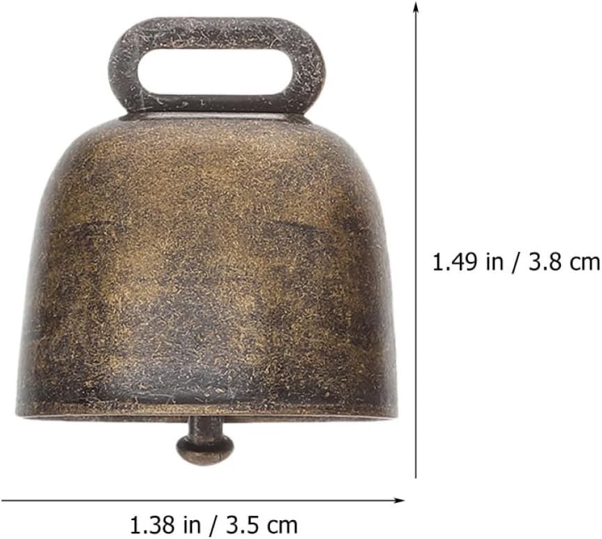 SOLUSTRE 3sets 6pcs Vintage Copper Cow Bells Lost Wear Resistant Cattle Bells for DIY Crafts Farming Accessories Elegant Design for Cattle Sheep and Pets 6pcs*3