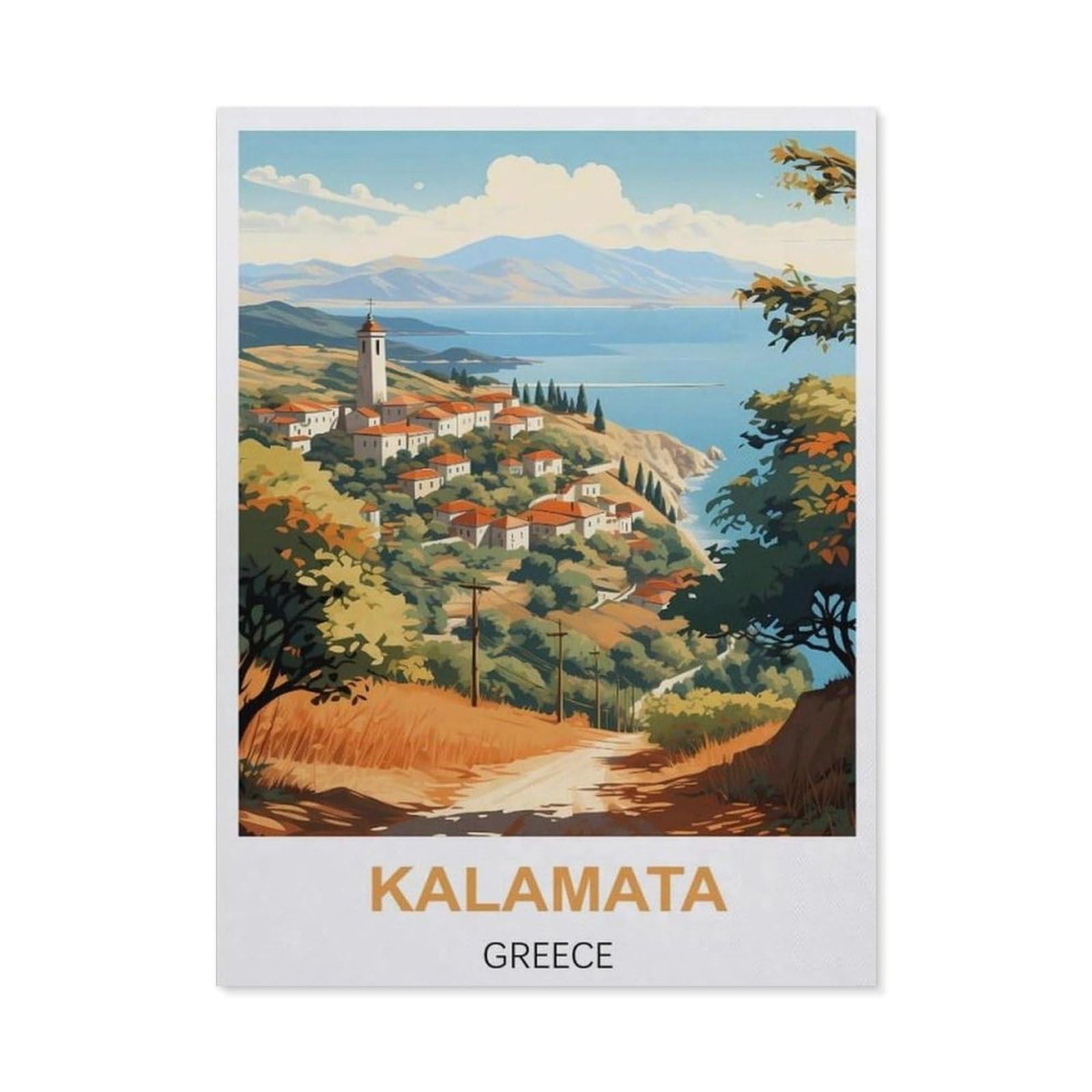 BEAYODKP 5D Diamond Painting Kits，Kalamata Greece,DIY Rhinestone Embroidery Set Paint with Diamond Art by Number Kits Cross Stitch Home Wall Craft Decoration（50 x 60 cm/19.68 x 23.62 inches）-BZ46