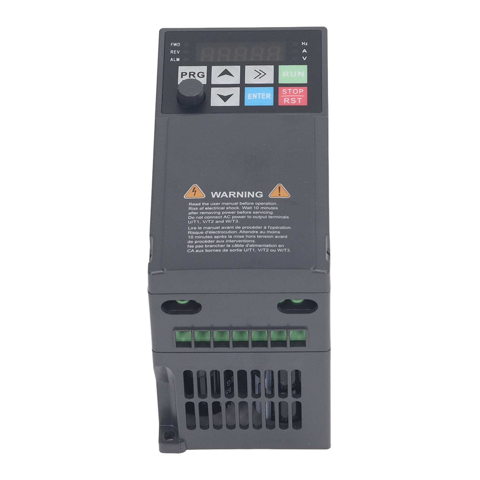 Variateur de Fréquence 2,2 KW, Onduleur Vectoriel de Sortie triphasé AC380 V 0-320 Hz, Technologie Avancée, Convivial, pour Matériau de qualité Industrielle avec Refroidissement