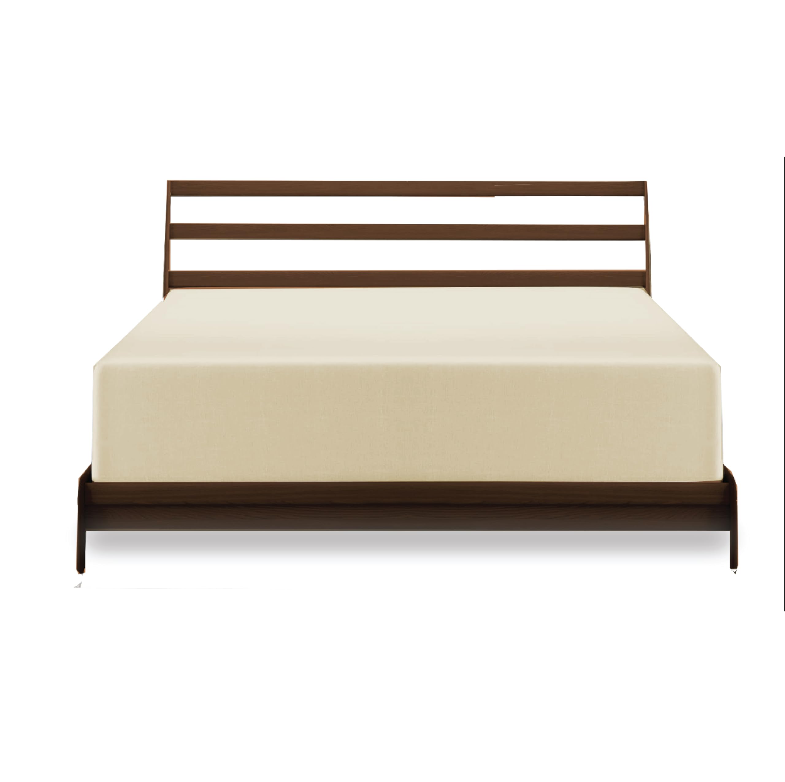 APEX FURNISHINGS King size Fitted Sheets – Cream Bottom Bed Sheet Bedding with 25cm Deep Pocket - 150cm x 200cm