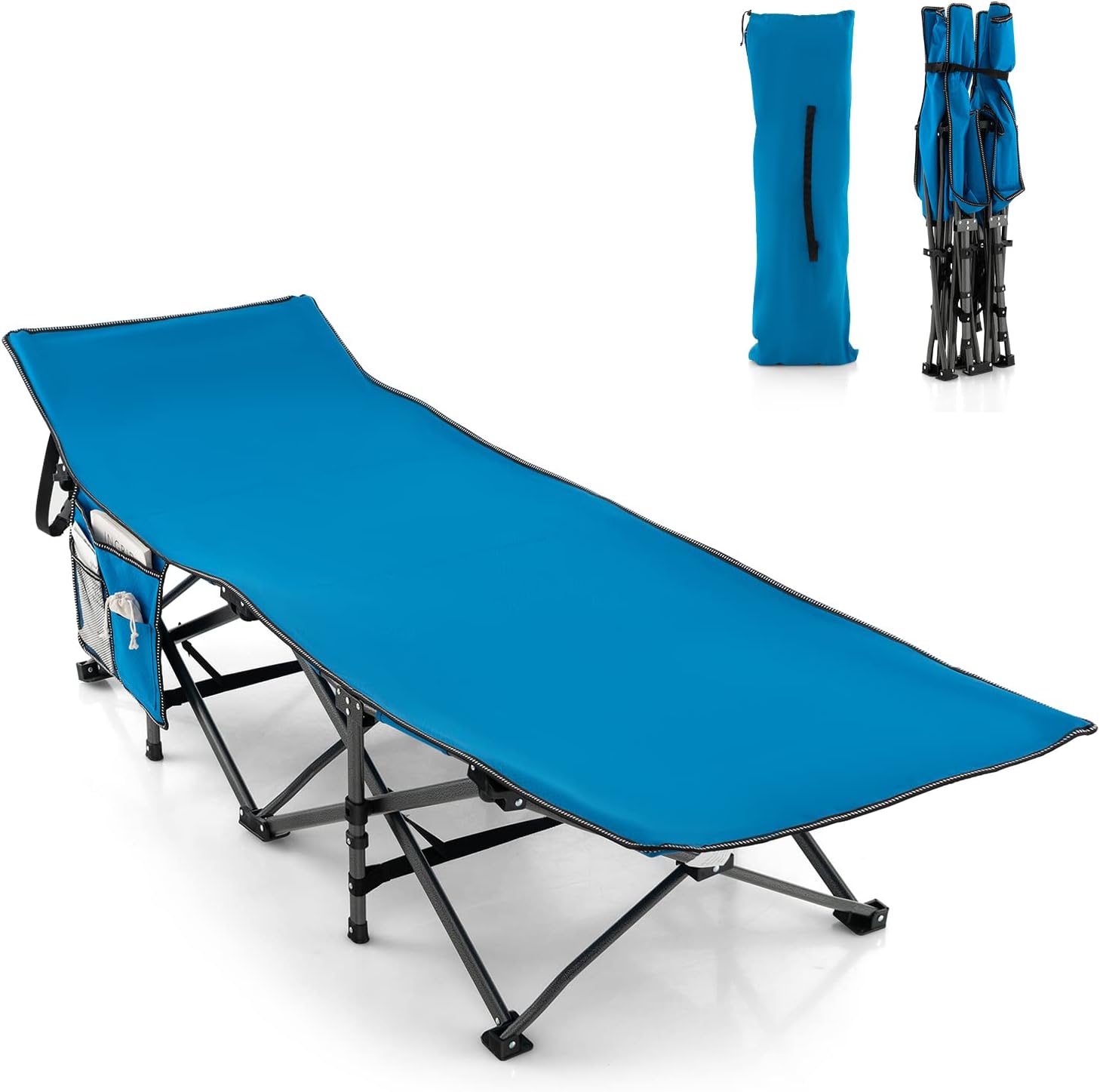 GYMAX Camping Cot, 600 LBS Heavy Duty Sleeping Cot w