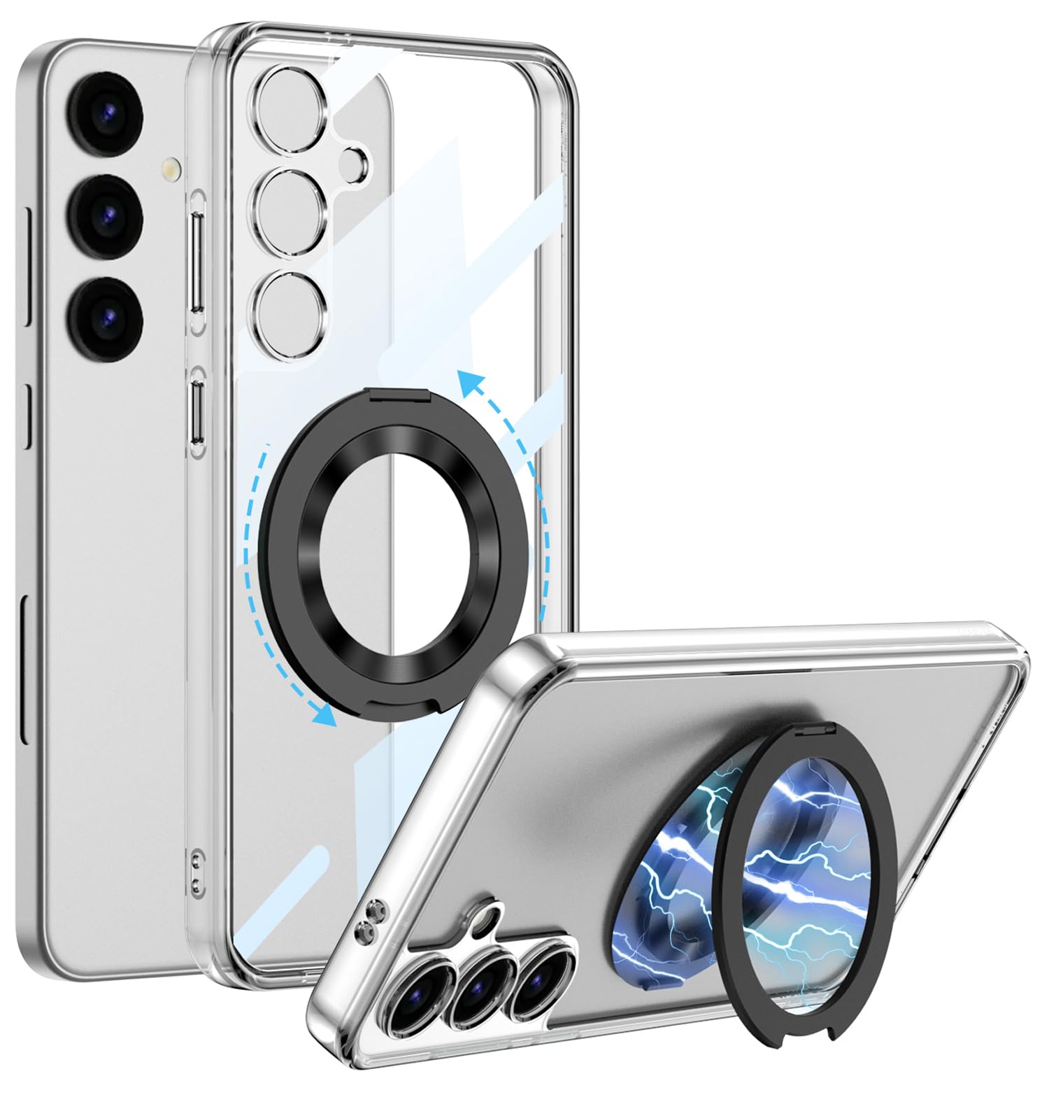 Kapa Clear Airbag + Ring Back Case for Samsung Galaxy S24 | Transparent Shockproof Slim Hard PC Shell Protective Cover (Clear) (B0CSFBCTMM) Amazon Price History, Amazon Price Tracker