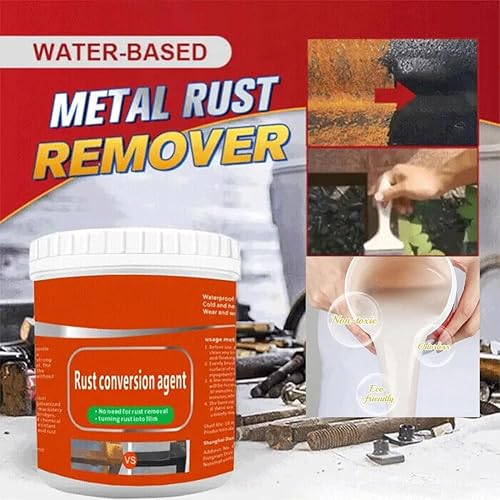 Miniatura 2 de Renovador de óxido, agente de conversión de óxido, pintura antioxidante multiusos, removedor de óxido de metal a base de agua con cepillo,