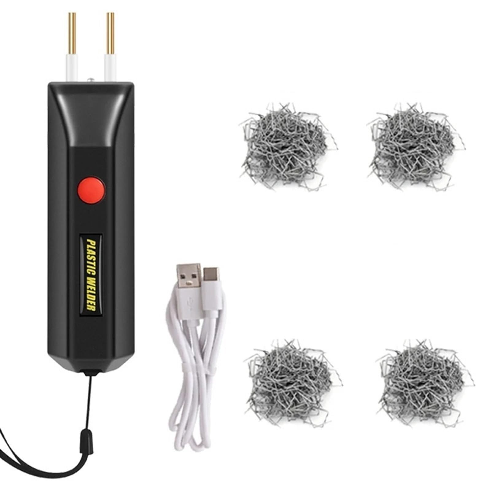 Zestaw lutowania 100W przenośne MINI gorące plastikowe narzędzie do naprawy pęknięć Naprawa zderzaka samochodowego 200 gwoździ spawalniczych(Plastic Welder Kit)
