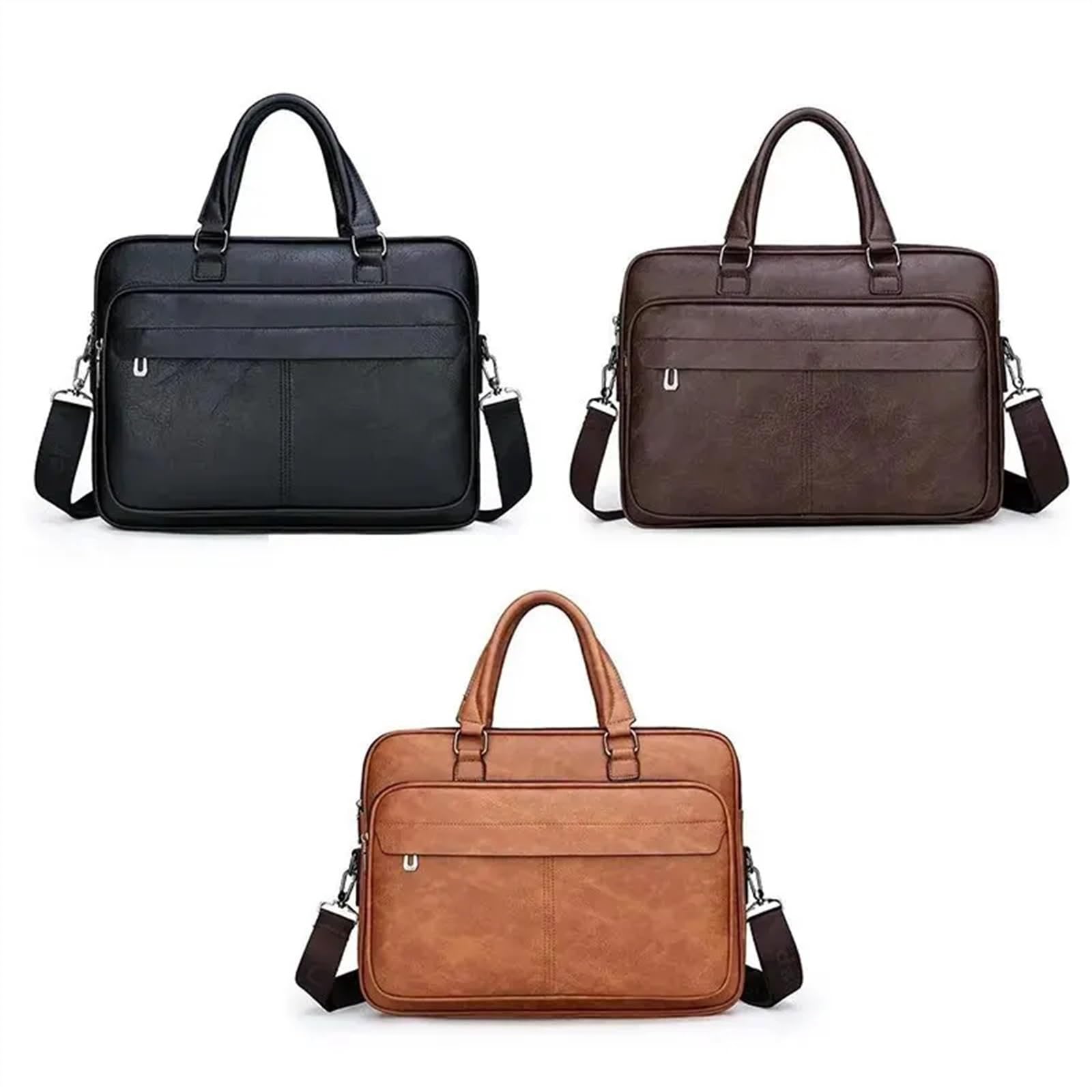 Funda Tableta Bolso de Archivo for Hombre, Bandolera Hombro, Bolso portátil Gran Capacidad for Ordenador, Ocio, maletín Negocios Mochila portátil(Bruin)