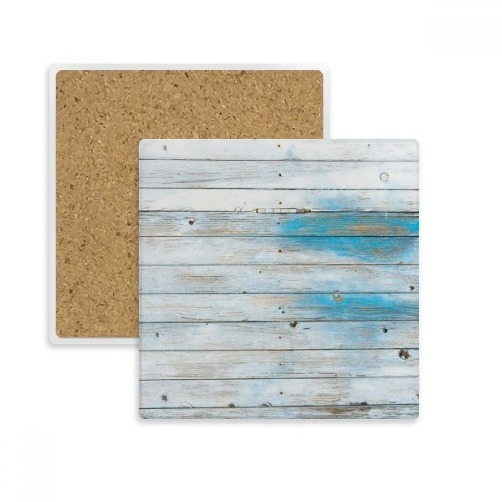 Coaster carré absorbant à rayures en bois moderne pour verres et tasses