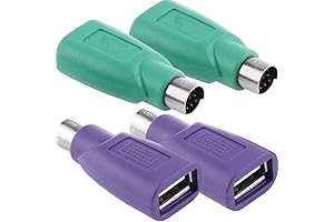 PS/2 to USB Converter: 4-Pack Male to Female Adapter for Keyboard and Mouse