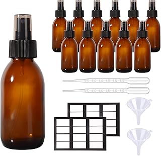 Sponsored Ad - StellaCare Glass Spray Bottles,4oz Refillable Empty Spray Bottle for Hair, Essential Oil,Plants, Cleaning S...