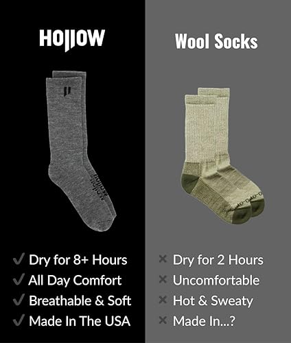 Miniatura 5 de HOLLOW Alpaca Crew Socks for Men and Women, Warm Cozy Alpaca Wool Socks for Hiking, Hunting, Outdoors, Moisture Wicking, Light Compression