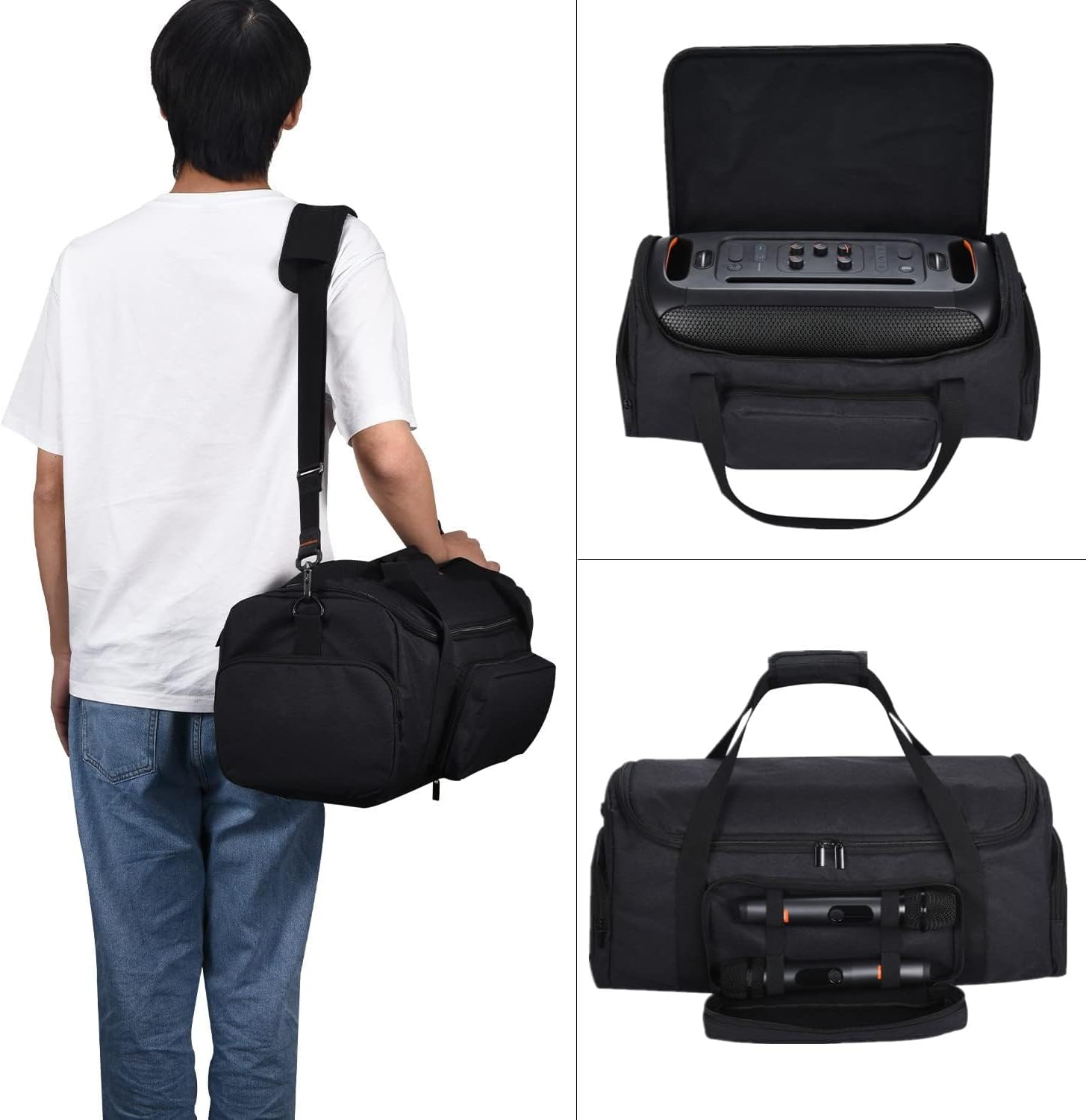 Carrying Case for JBL PartyBox On The Go Speaker, Soft Travel Storage Bag Compatible with PartyBox On-The-Go Portable Party Speaker Outdoor Box-Only Case No Shoulder Strap(Black) - Image 2