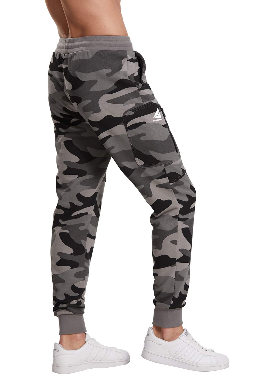 Extreme Pop Hombre Pantalones de chándal Militares de Camuflaje con Estampado Reflectante UK Brand