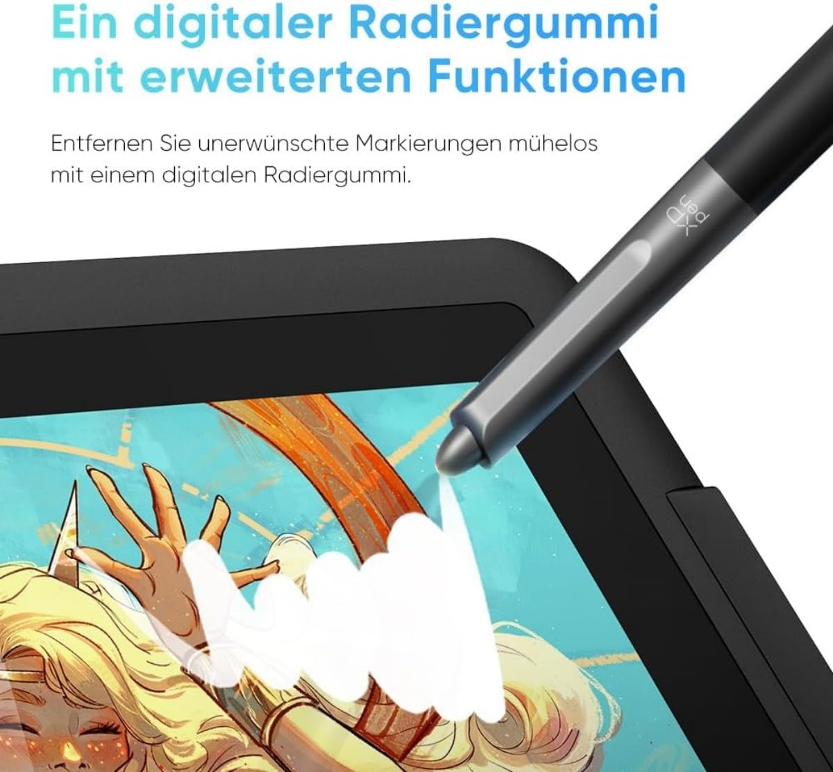 XPPen Artist 13.3 Pro V2 Grafikdisplay für PC, 13.3 Zoll Grafiktablett mit 16K Stift, 99% sRGB, kompatibel mit Windows, macOS, Android, ChromeOS, Linux