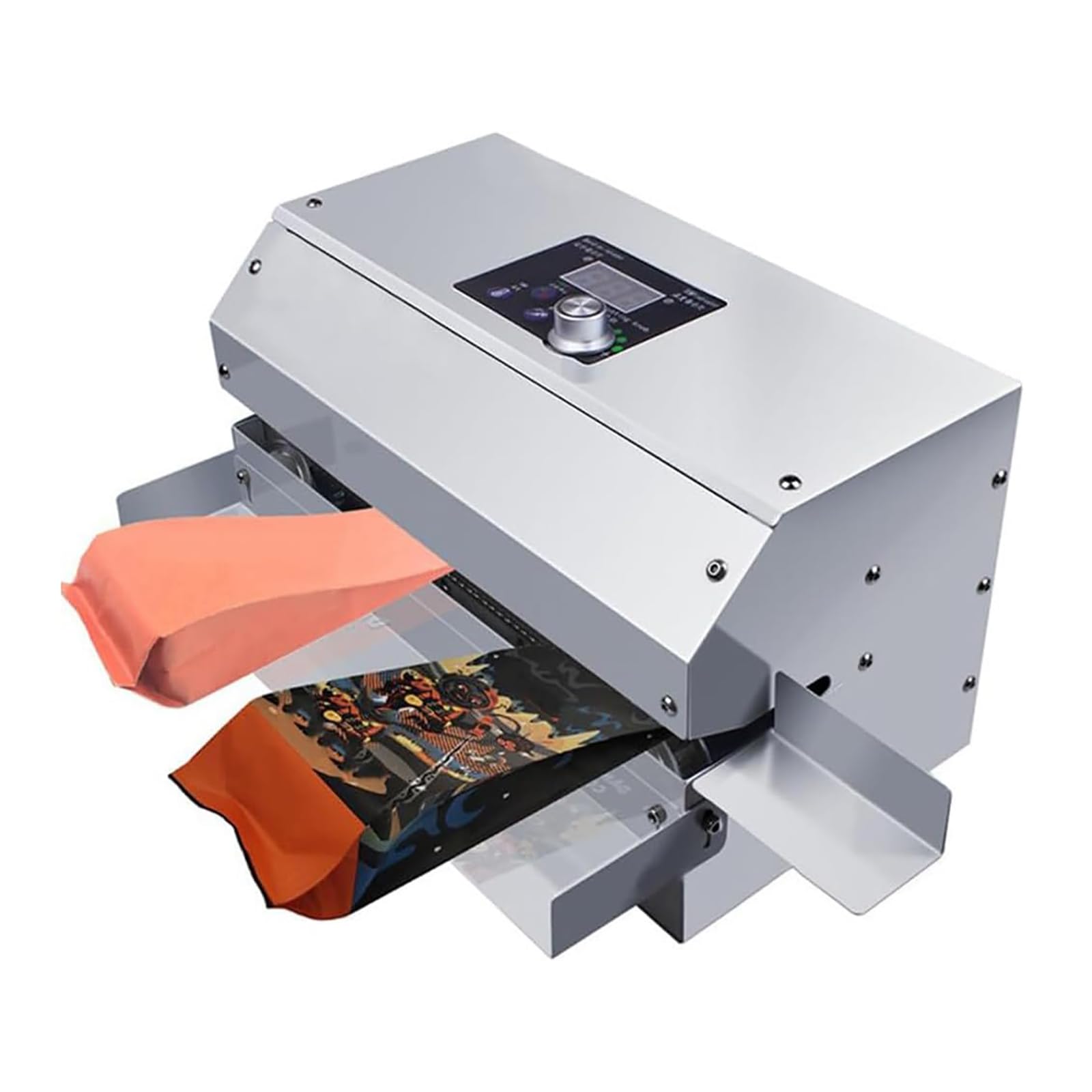 Macchina Sigillatrice A Nastro Continuo, Macchina Sigillatrice Automatica Orizzontale per Sacchetti di Plastica, Temperature Regolabili 50-200℃/6 M/Min, per Azi