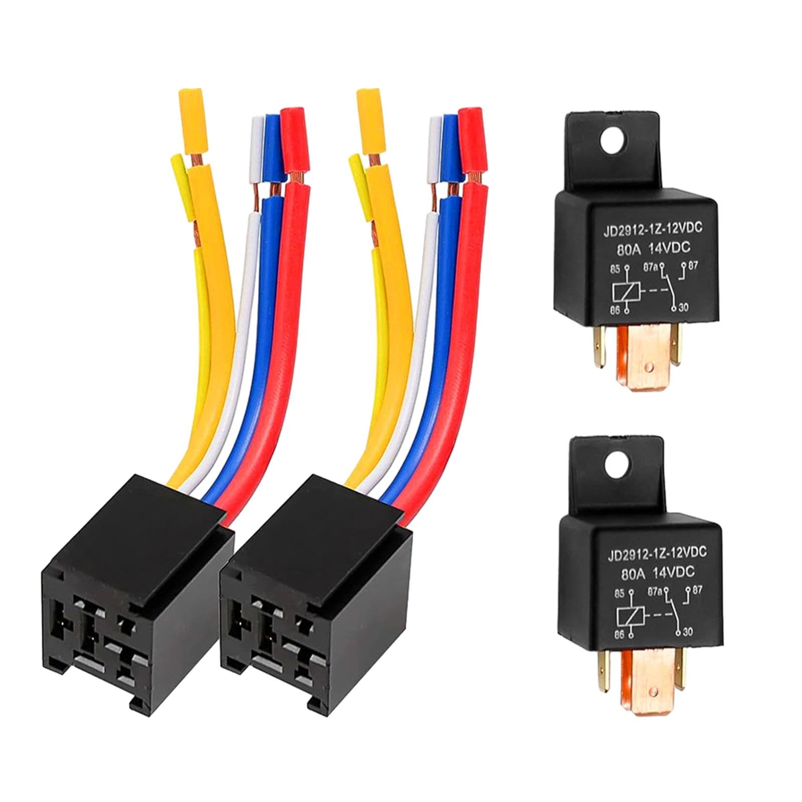 Amazon.co.jp: Shiwaki カーリレーハーネス、自動車リレー、80Amp 12V