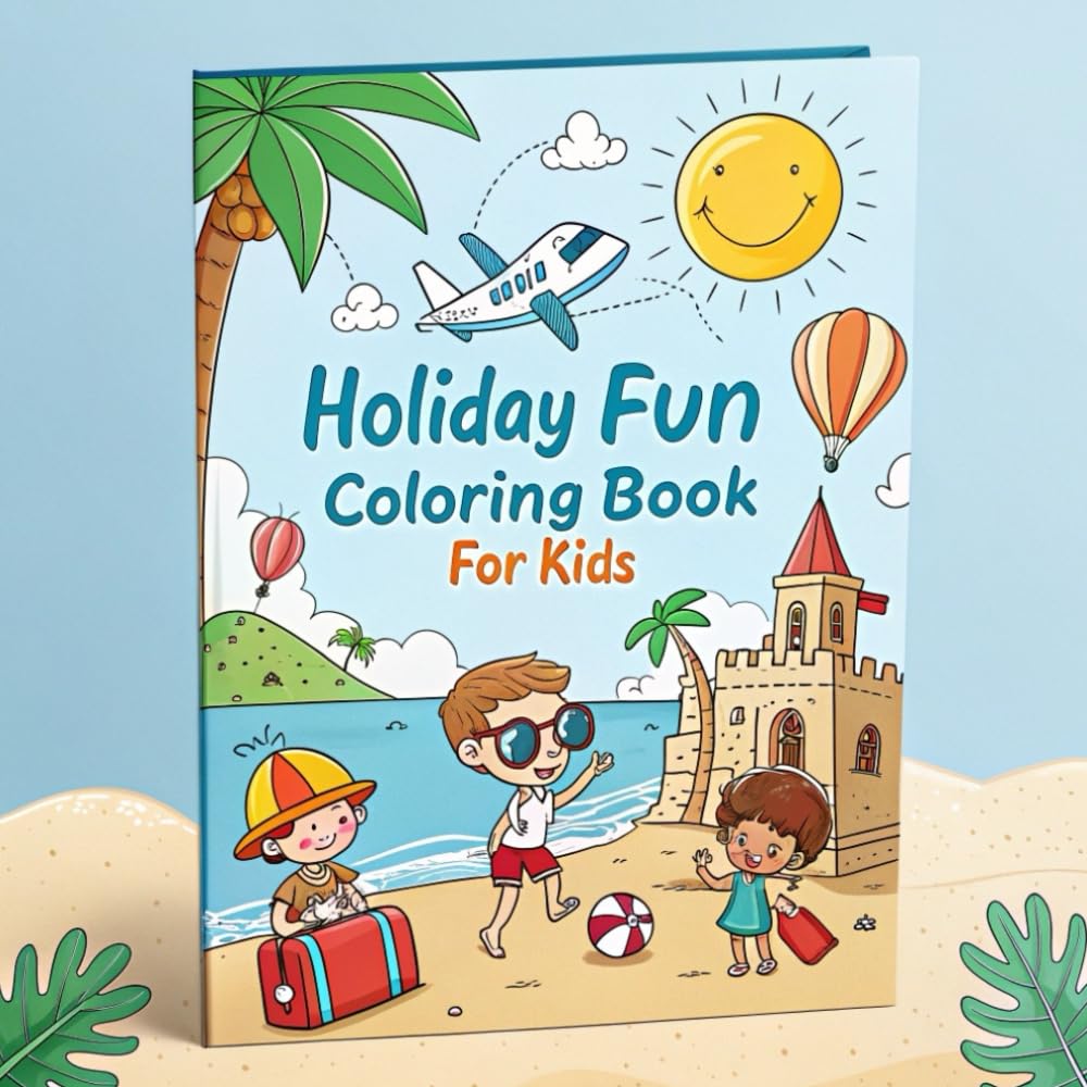 Holiday Fun Coloring Book for Kids: 40 Easy and Adorable Holiday-Themed Coloring Pages for Kids Ages 4–8