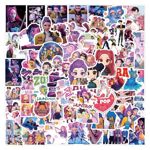 90 Pcs Kpop Anime Movie Stickers Waterproof Vinyl Decals for Laptops Water Bottles Phones & More Cool Kawaii Sticker Pack for Teens Adults