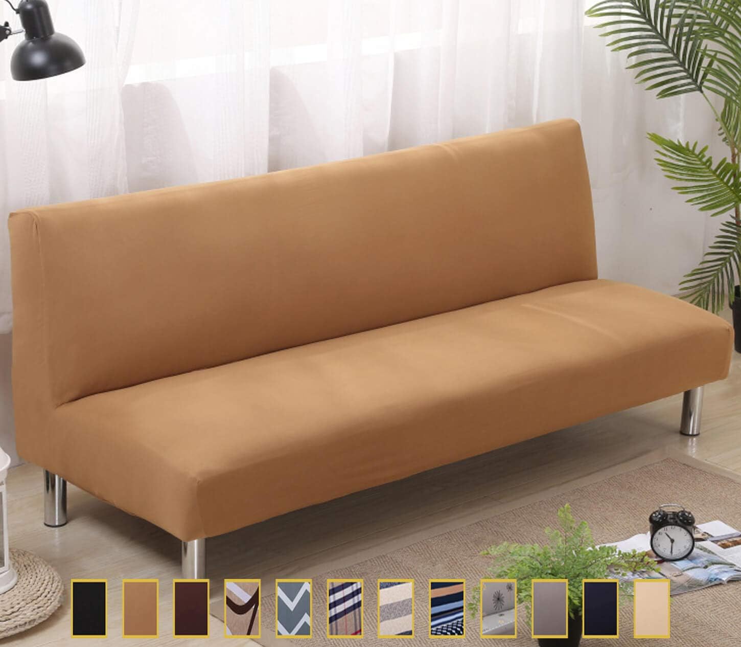 Stretch Sofa Slipcover Armless - Spandex Anti-Slip Soft Couch Sofa Cover, Washable Furniture Protector with Elastic Bottom for Kids, Pets