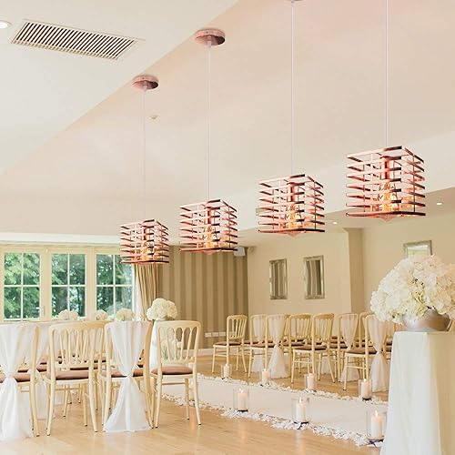 Miniatura 6 de Vintage Industrial Style Adjustable Hanging Light Fixture for Café, Loft, Conference Room, Hotel - Elegant Metal Cage Design(B2)