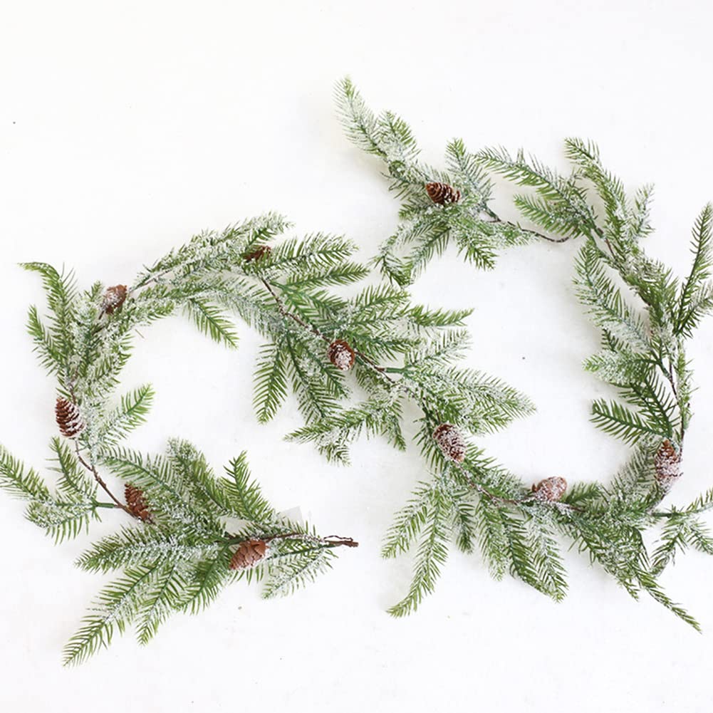 Künstliche Weihnachtskränze, 70 Cm, Tannennadeln, Türgirlande Mit Karierter Schleife Und Roten Beeren, Grüne Weihnachtsbriefkasten-Girlande Für