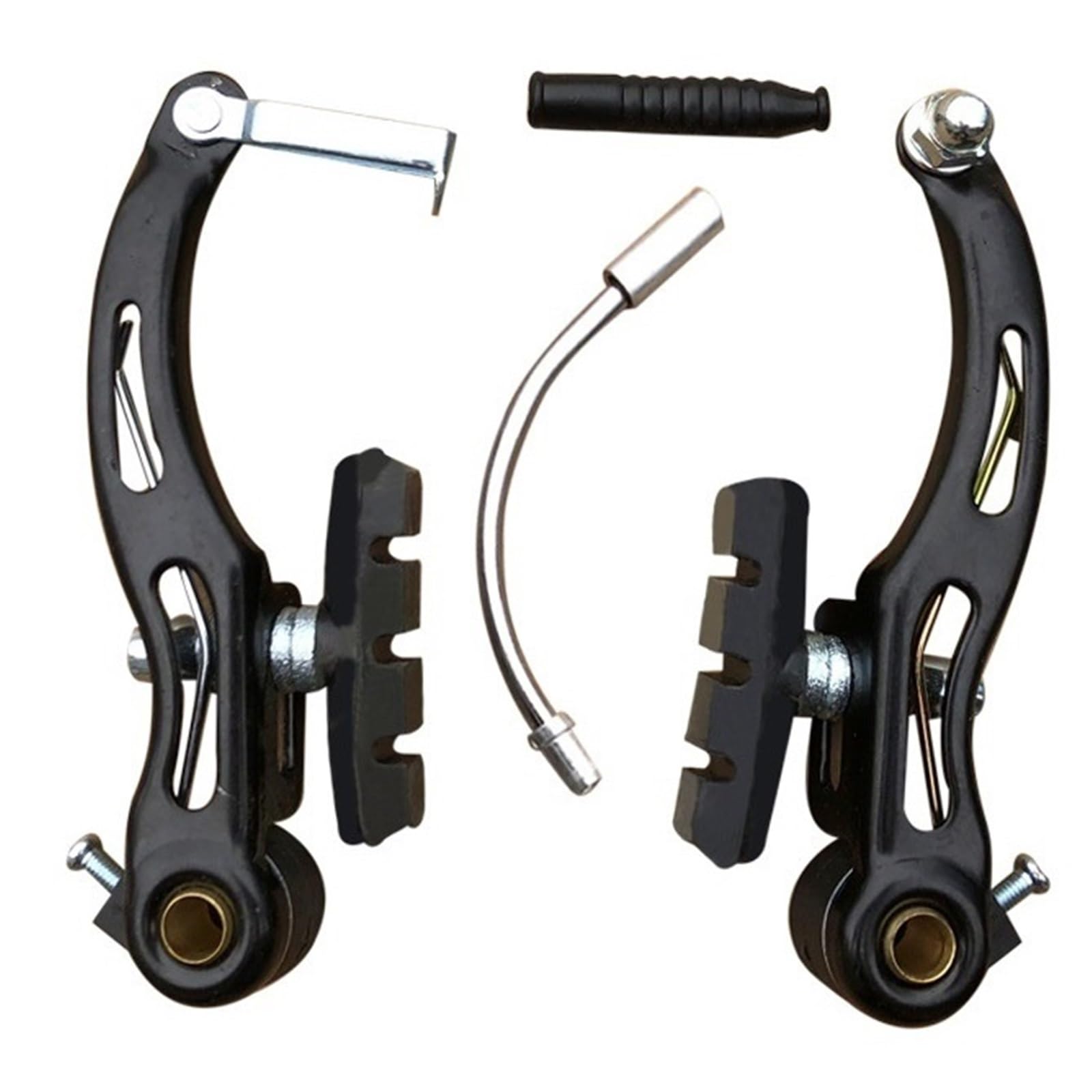 POAYUEWR Kids Bike C Calipers Rim Brakes Bicycle Side Pull Brake V Brake Front Rear Drum Brake Bicycle Handle Brakes Bike Brake Drum(Black V Brake)