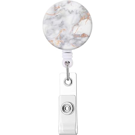 LDGXHCS Retractable ID Badge Holder With Alligator Clip - Decorative Nurse Badge Reel