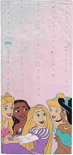 Disney Princess - Toalla de playa para piscina para niños, súper suave y absorbente, moana, cenicienta, jazmines y rapunzel, toalla 100% algodón,