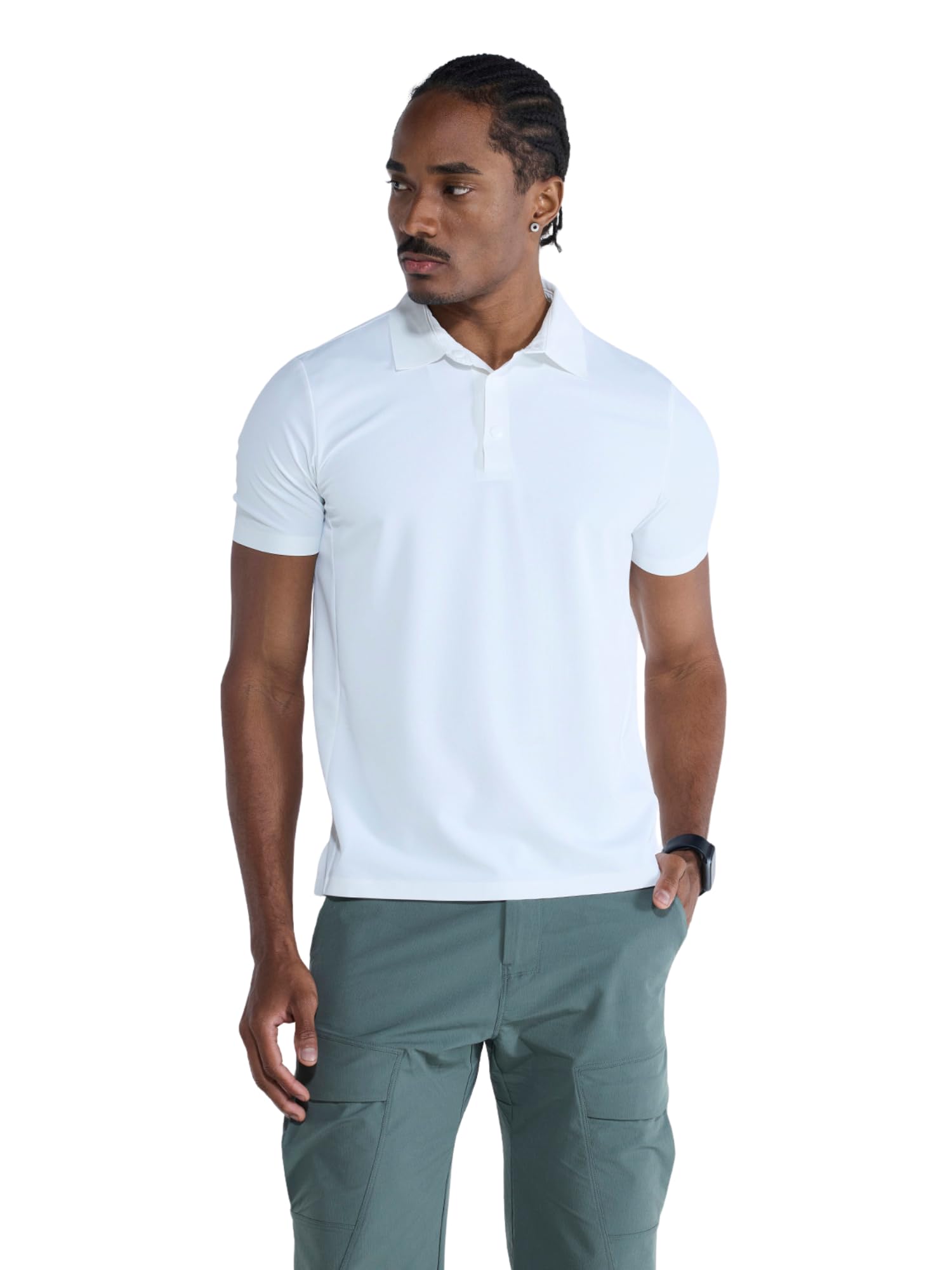 CAVA Ace Bond Polo for Men | Bonded Finishing, Lightweight, Snap Button Closure, Sweat-Wicking Fabric | Modern Performance Polo Shirt-picture-15