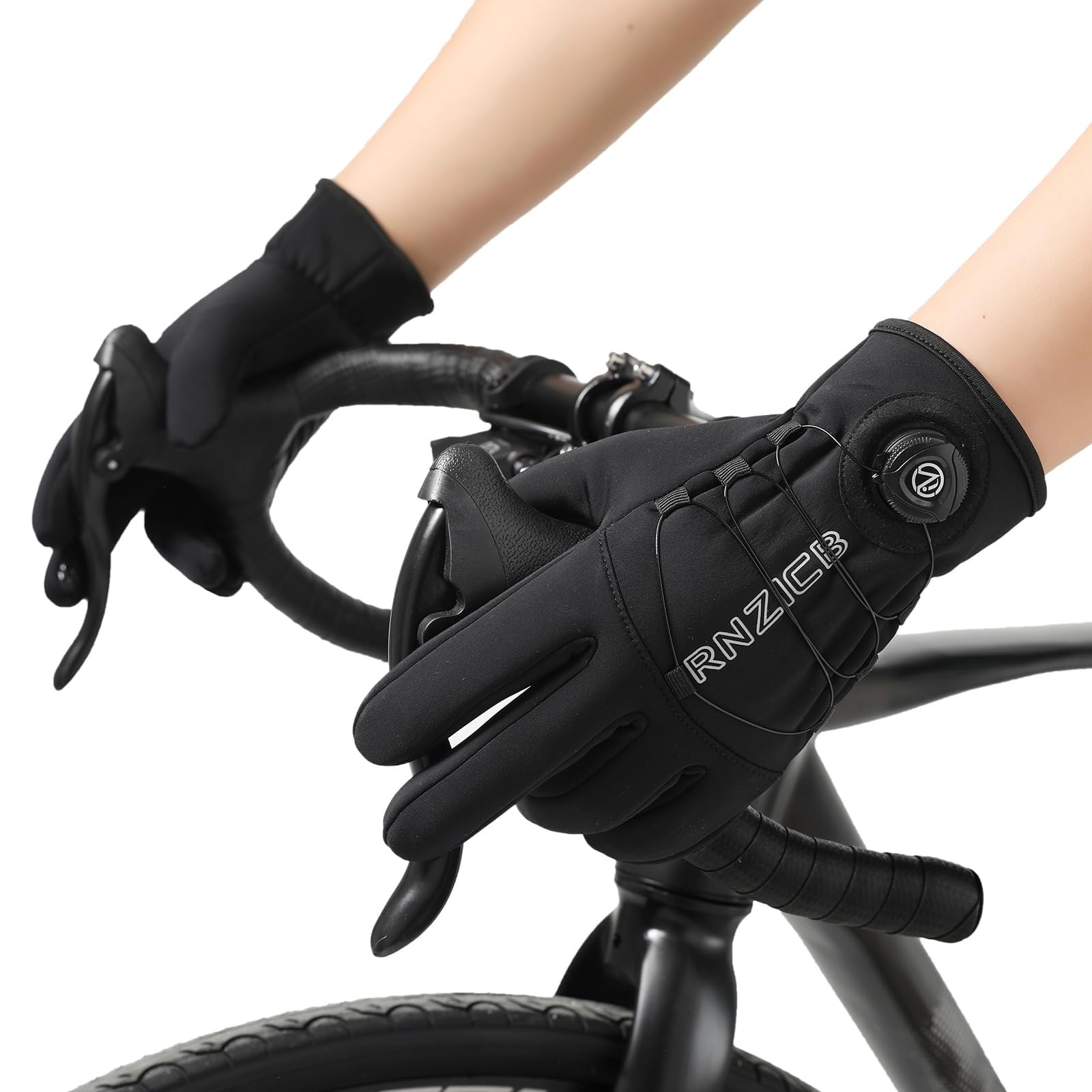 Mens Winter Gloves Waterproof Windproof-Winter Cycling Gloves for Women Touch Screen Warm Winter Bike Gloves for Cycling Driving