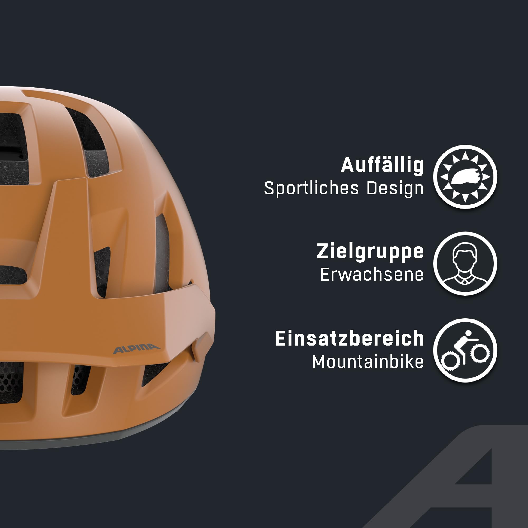 ALPINA Taunus - leicht, tiefer Schutz an Schläfen und Hinterkopf, großes Belüftungssystem, integriertes Insektennetz und Brillengarage