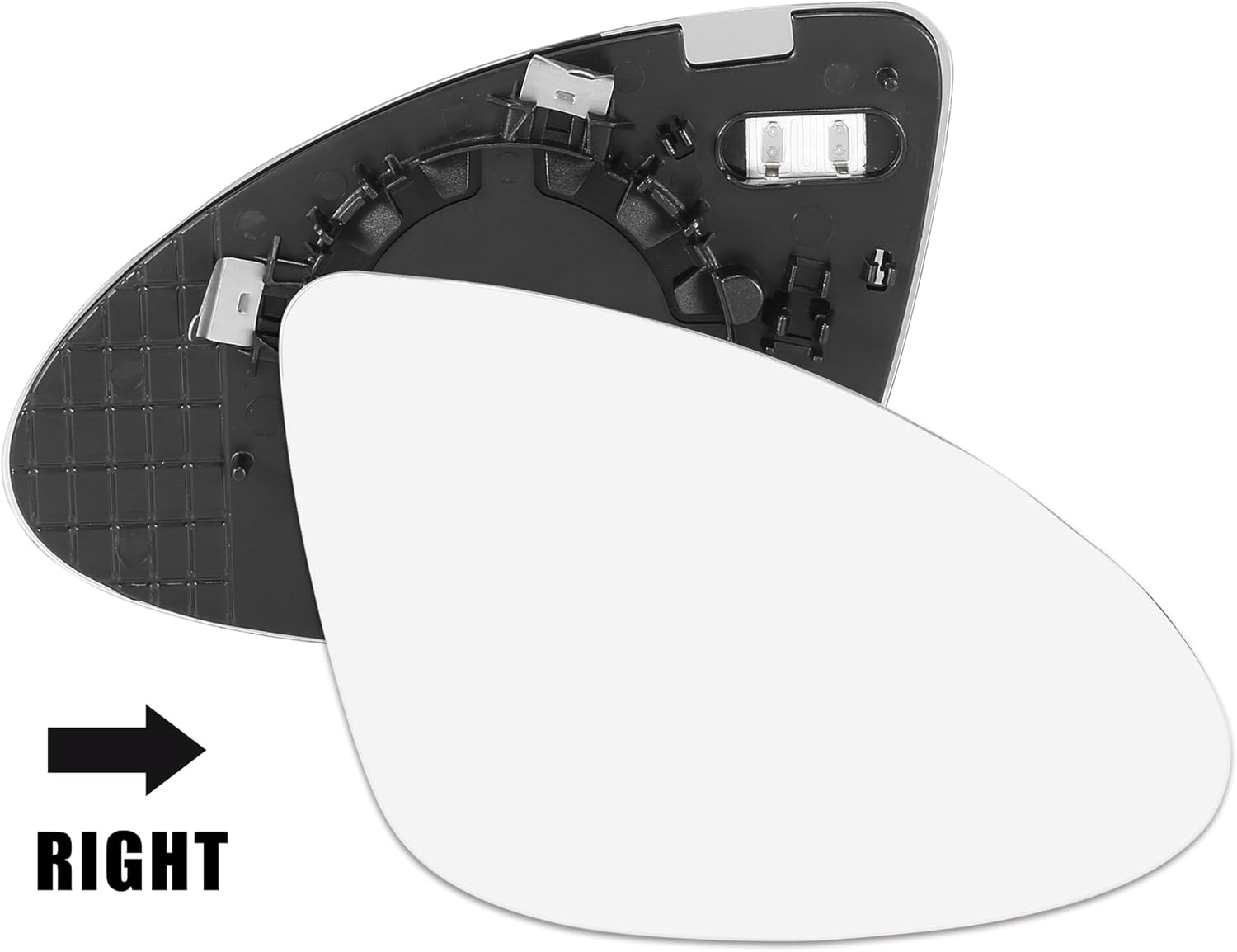 X AUTOHAUX Car Rearview Mirror Glass Replacement with Backing Plate Heated Right Passenger Side for Porsche Cayenne 2011-2015