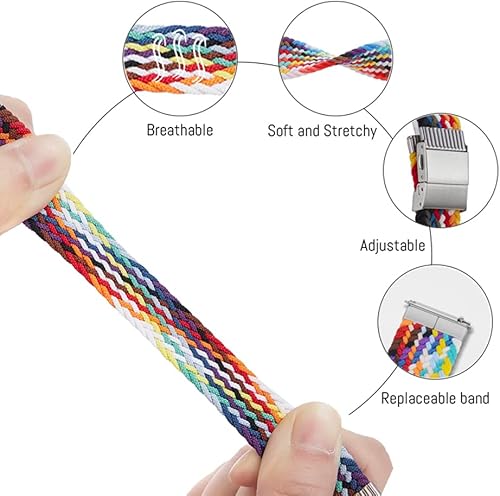 Miniatura 4 de Pulsera de alerta médica personalizada de nailon trenzado elástico médico, pulseras de identificación de emergencia, grabado gratis, pulsera de