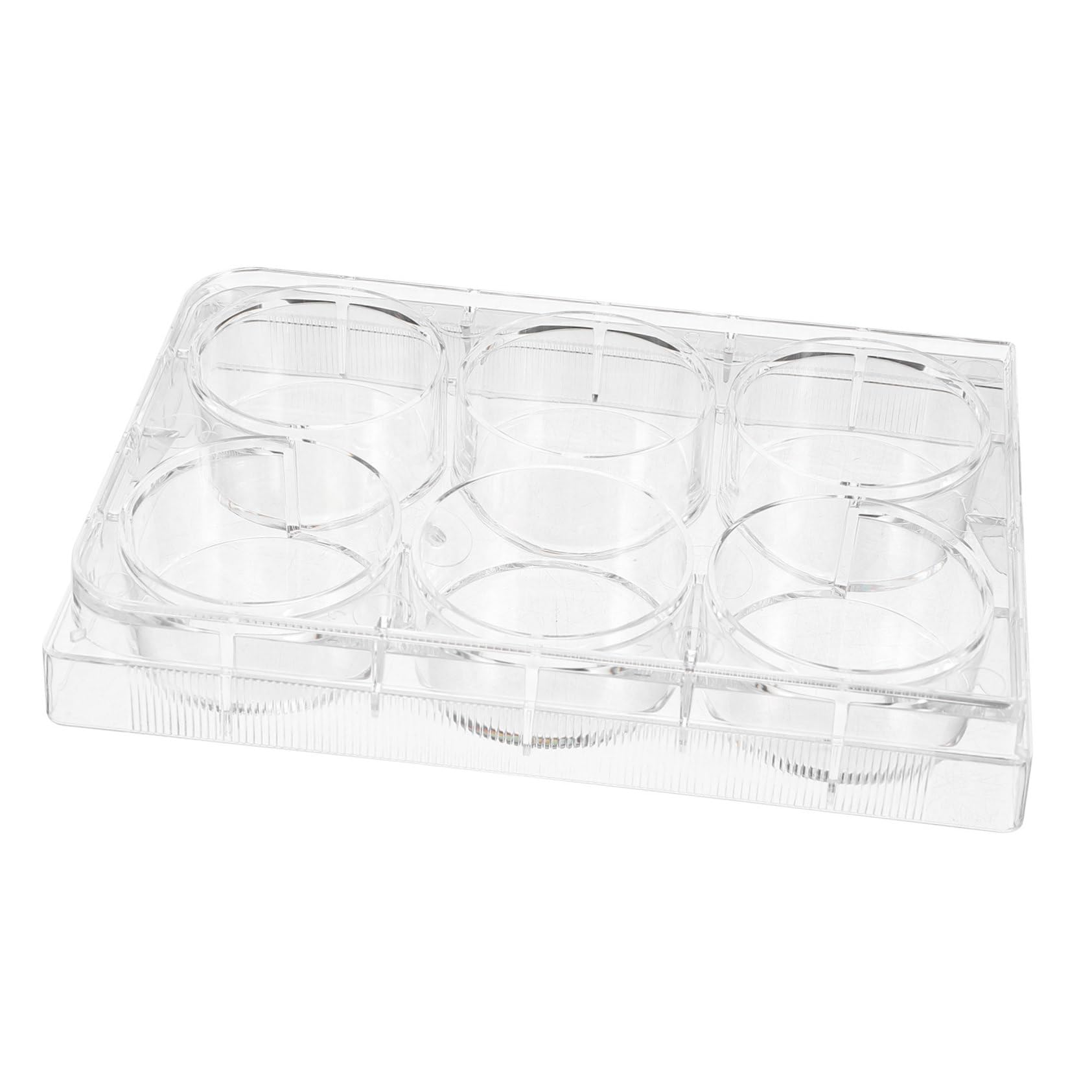 4 Pièces Plaque de Culture Tissulaire avec Couvercle Usage Unique et Polyvalente pour Laboratoire pour Expériences Cellulaires