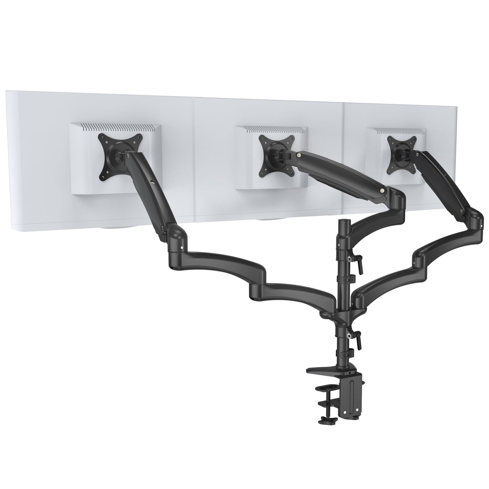 Supporto Da Tavolo Per Monitor HFTEK HF27DB - Fino A 34 Pollici, VESA 75/100, Inclinazione E Rotazione Regolabili, Capacità 8 Kg, Braccio Ergonomico Per Scrivania - 3