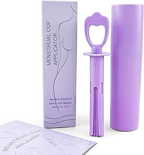Menstrual Cup Applicator - Inserts Like A Tampon - Every Woman Can Now Use Period Cups - Perfect for Long Nails -Compatible with Most Cups and Plates on The Market - Travel Case