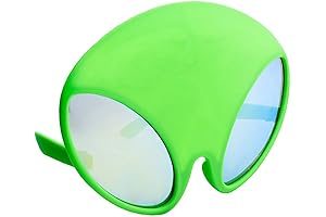 Sun-Staches Green Alien Goggles - Out of This World Eyewear for Earthlings