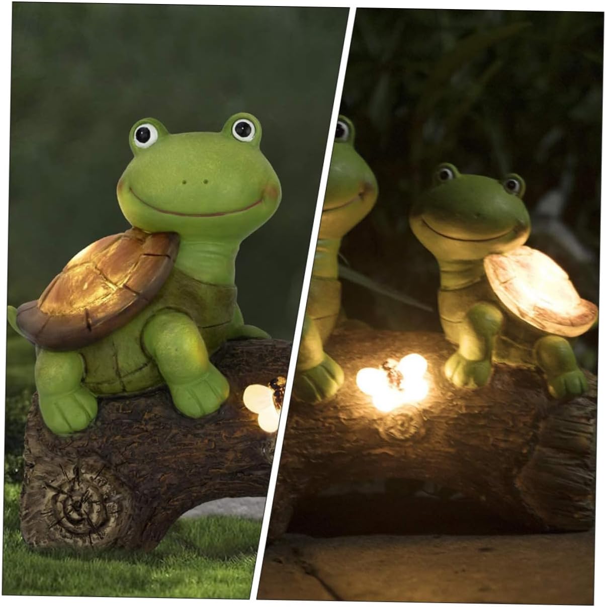 POPETPOP 1Pc Turtle Shaped Decorative Garden Lamp Unique Landscape Light for Outdoor Spaces Solar Powered Night Illumination for Courtyards and Gardens