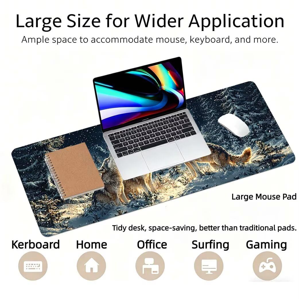 Lpfieonn Blau Großes Schreibtischunterlage, XXL Schreibtischunterlagen, Rosa XXL Wasserdicht Gaming Mousepad mit Vernähter Rand und Rutschfeste Gummibasis, für Laptop/Hause/Büro 120x60cm PF-1989