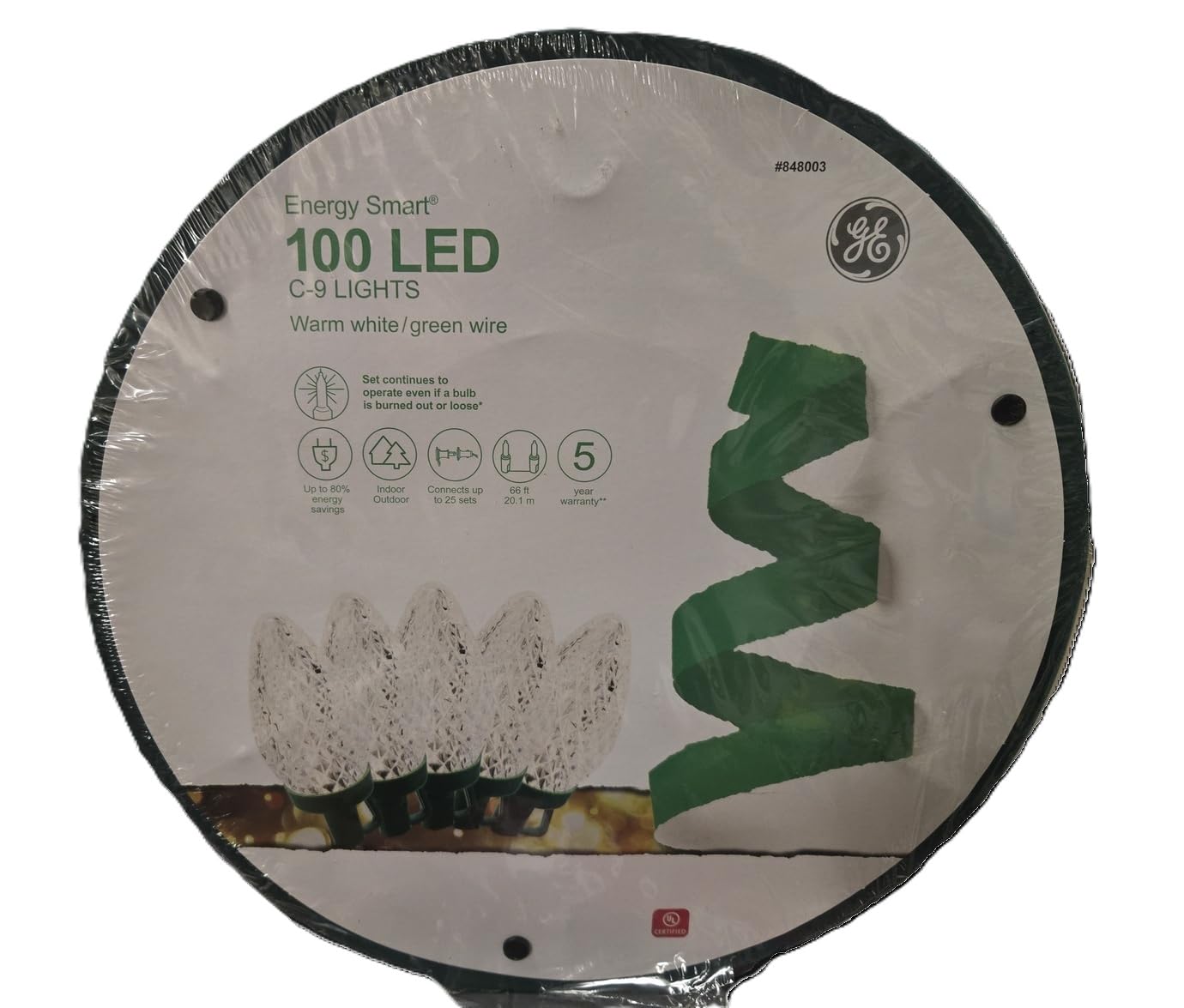 Amazon.com: GE 97732LO Energy Smart 100-Count 66-ft Warm White LED