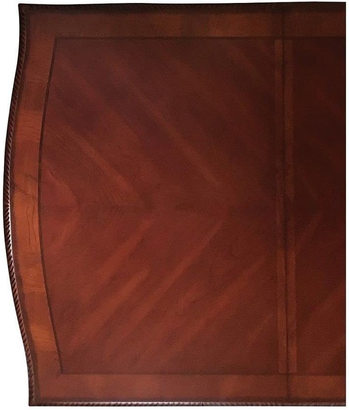 7-Piece Dining Kitchen Set with Dining Extendable Table, 4 Side Chairs and 2 Arm Chairs, Set for 6 Persons, Cherry (A)