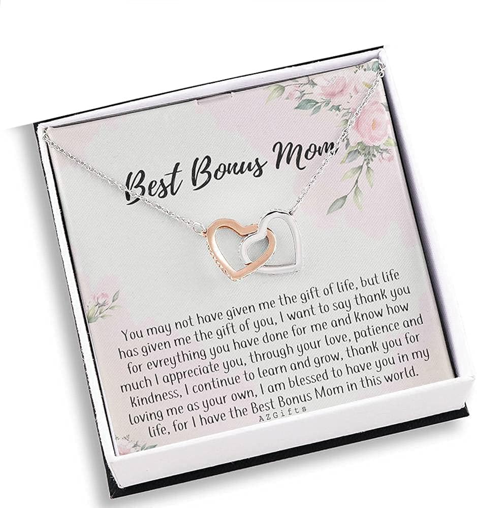 Step Mom Gift, Bonus Mom Necklace, Present for Stepmom for Mother's Day