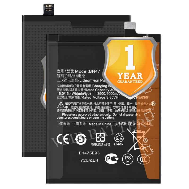 Image of Original BN47 Battery Compatible for Xiaomi Redmi 6 Pro (Xiaomi Mi A2 Lite) (M1805D1SG) - (4000mAh) - 1 Year Warranty K7