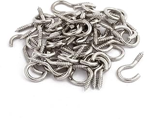 Lon0167 New 50 Pcs Featured 2mm Dia Thread Reliable Efficacy Stainless Steel Screw Eye Hook Bolt Silver Tone(id:6a5 de 28 ef6)