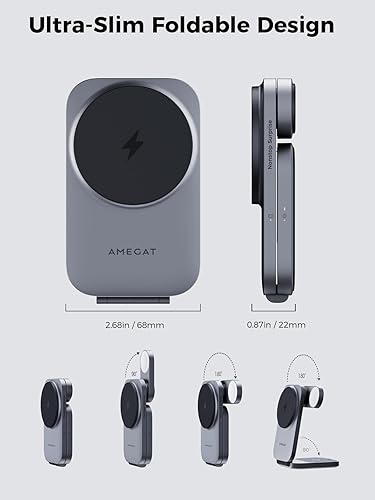 Miniatura 5 de Estación de carga 3 en 1, soporte de carga inalámbrico plegable MagFusion Z con certificación Qi2 de 15 W compatible con MagSafe para iPhone