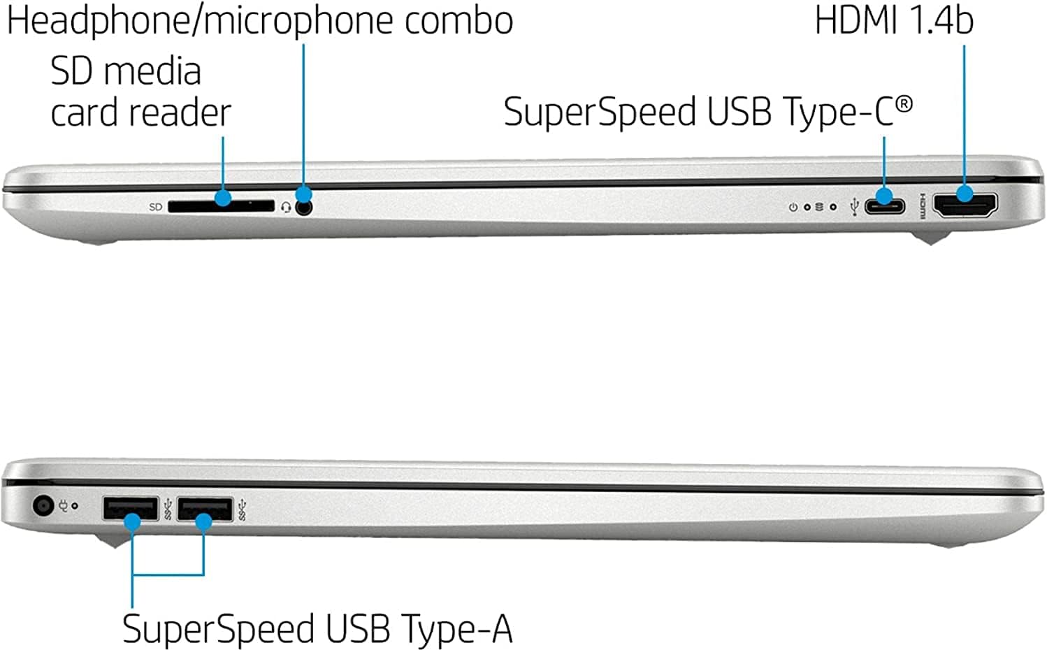 HP 15 Laptop, AMD Ryzen 3-3250U, 8 GB RAM, 256 GB SSD, 15.6-inch HD (1366 x 768) Touch Screen Display, Windows 11 Home-Natural Silver