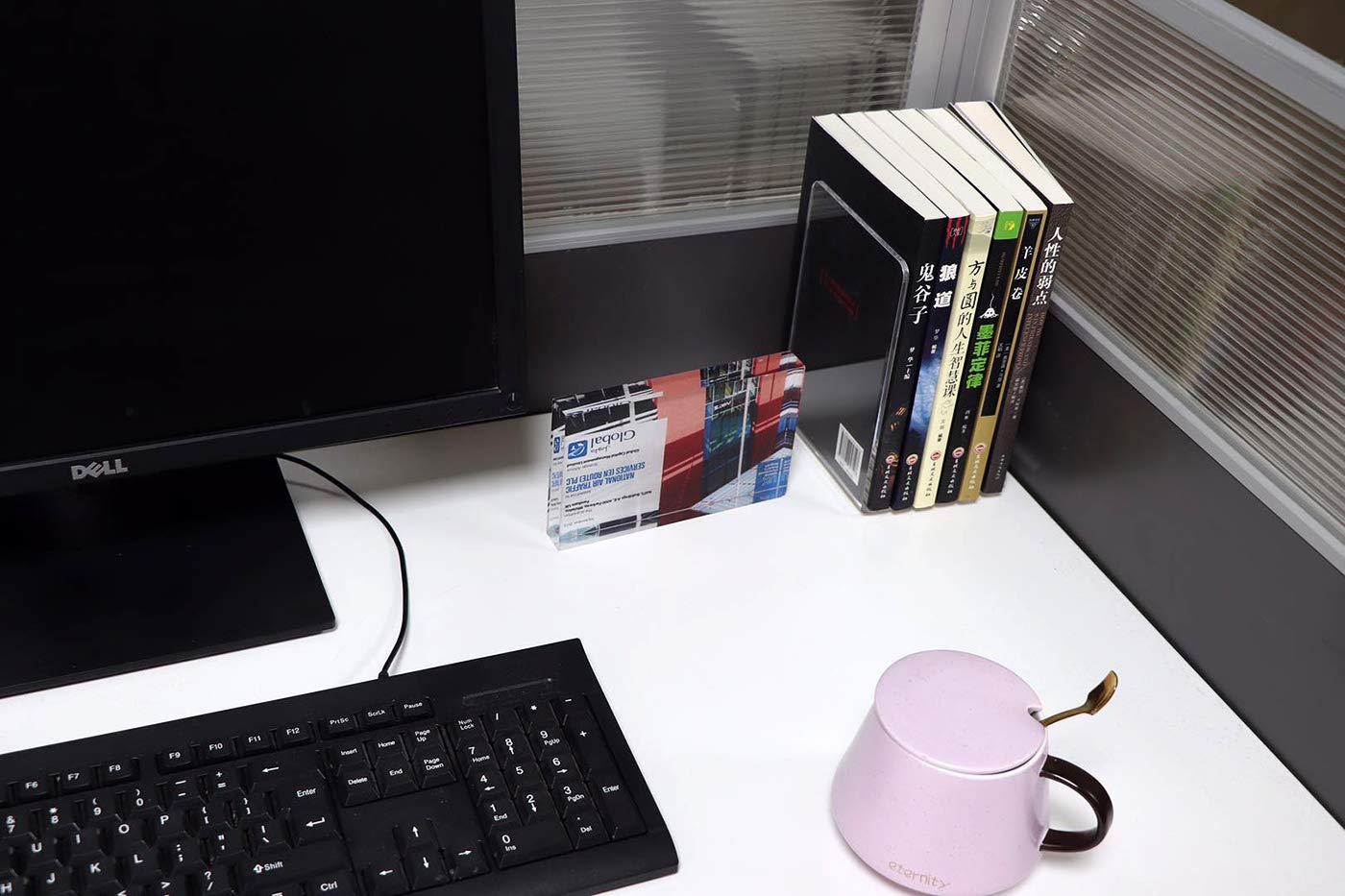 BookEnds, 4 PCS Crystal Clear Acrylic Bookend Supports for Heavy Books/Movies/CDs/Video Games, Elegant Book Ends Decor in Office, School and Home