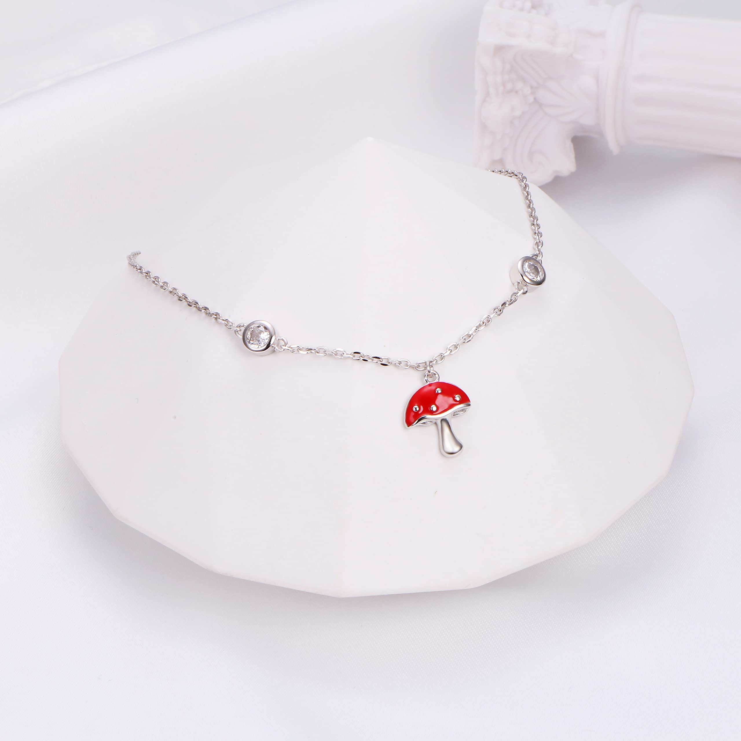 Tobilleras para mujer de plata de ley S925 ajustable, pulsera de tobillo para pie de playa, regalo de joyería, 100%, Circonita cúbica 4