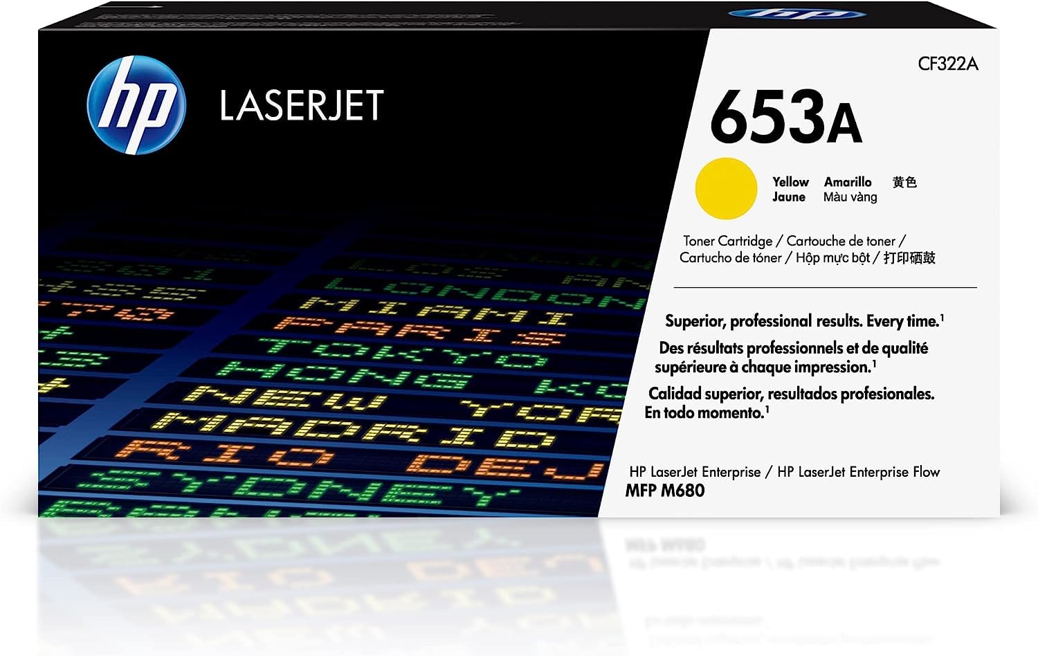 HP HP CF322A 653A Original LaserJet Toner Cartridge, Yellow, Single Pack