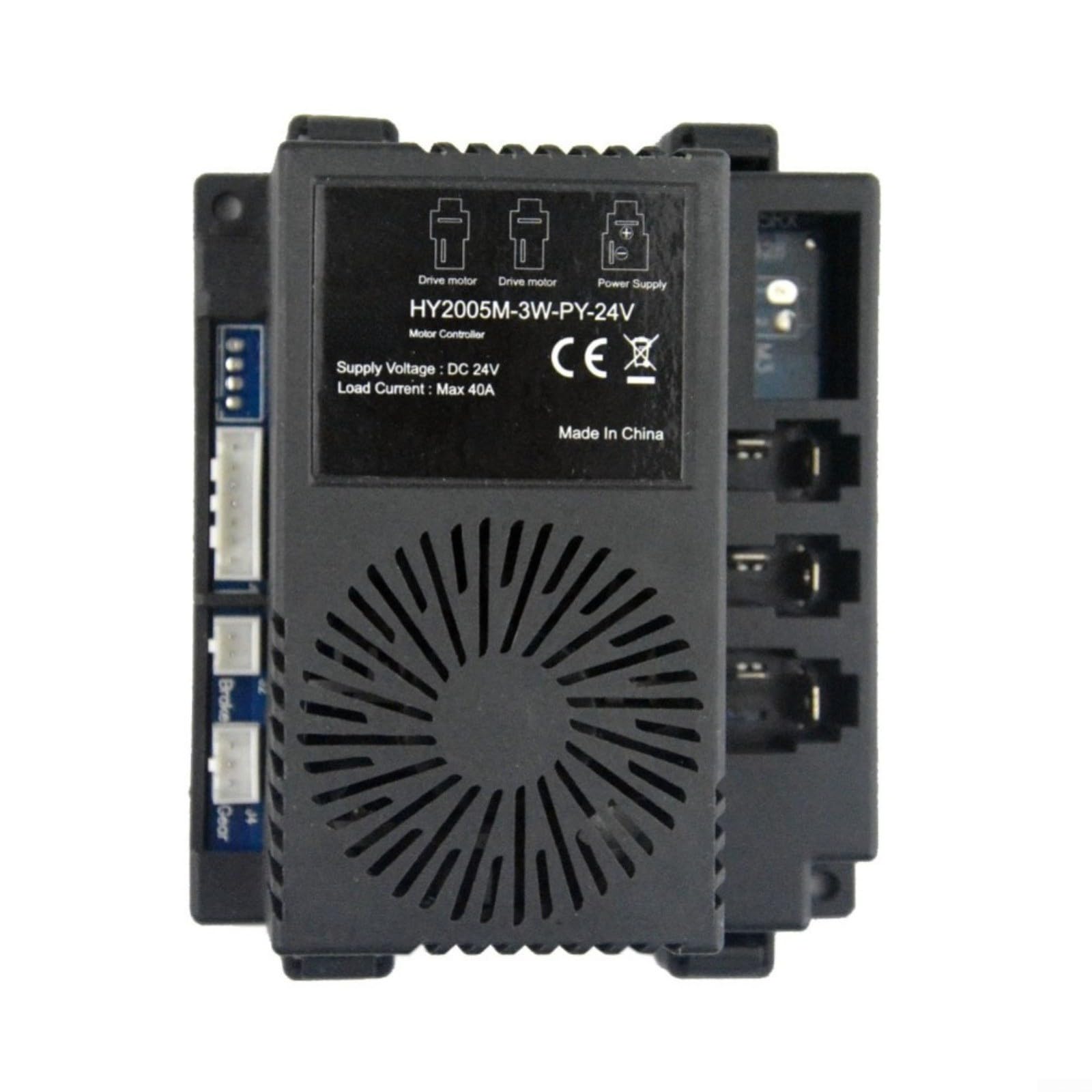 Contrôleur récepteur de voiture électrique 24 V pour enfants, carte mère 40 A pour pièces de véhicule jouet, boîtier en ABS noir (HY2005M-3W-PY-24V)
