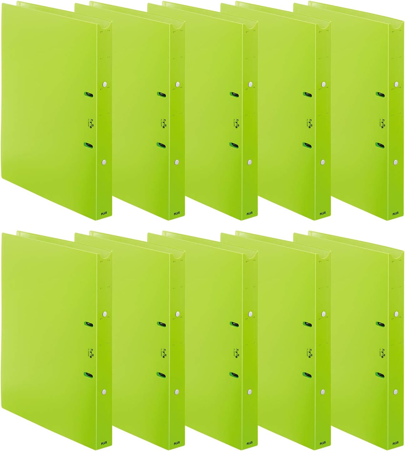 Plus 98090 2-Hole Ring File for Nursing Care, A4, Thick, for User Carte, Green